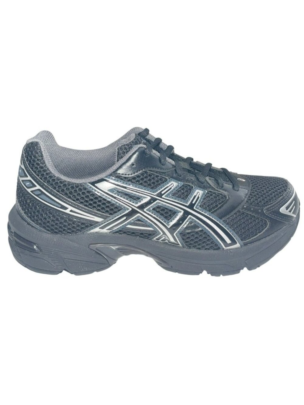 Asics Gel-1130 Black & Silver Running Shoes Athletic Men's Sz 7 Wmn's Sz 8.5 NWB